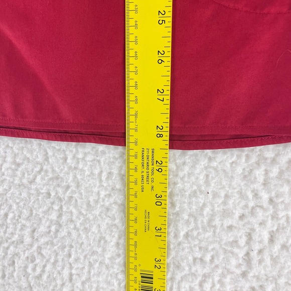 Chico's Solid‎ Red Button-Up Shirt Womens Long Sleeve Collared Size 12/14 Petite - Picture 6 of 14